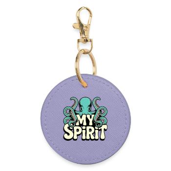 My Spirit Oktopus Design - Runder Schlüsselanhänger - Lavendel - Vorne