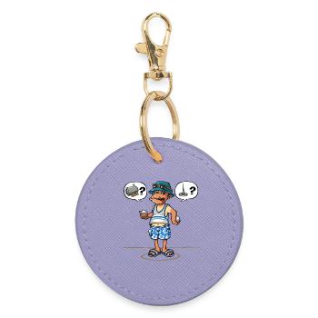 petanque player - Round Keyring - lavender - Front
