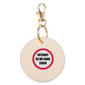 Interdit de me faire chier - Râler Räleur Râleuse - Porte-clés rond - huître - Devant