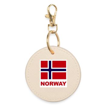 Norway Norway Flag - Round Keyring - oyster - Front