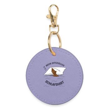 Tapir Schlafshirt Lieblingstier Geschenkidee - Runder Schlüsselanhänger - Lavendel - Vorne