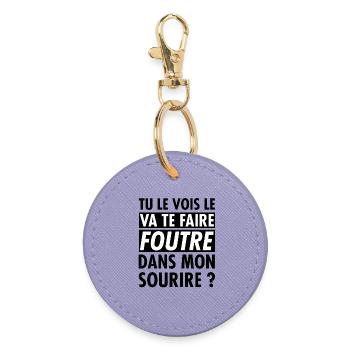 Tu le vois le va te faire foutre ? - Porte-clés rond - lavande - Devant