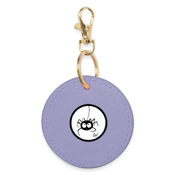 Süße Spinne - Runder Schlüsselanhänger - Lavendel - Vorne