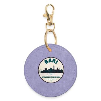 Bari Italia Skyline Emblem - Round Keyring - lavender - Front