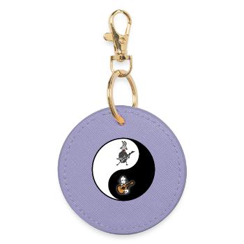 Hard Rock vs Yin Yang Acoustique à l’unisson - Porte-clés rond - lavande - Devant