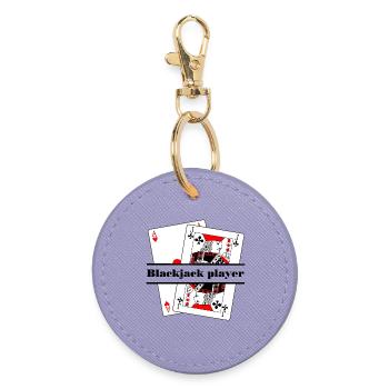 Blackjack-Spieler - Runder Schlüsselanhänger - Lavendel - Vorne