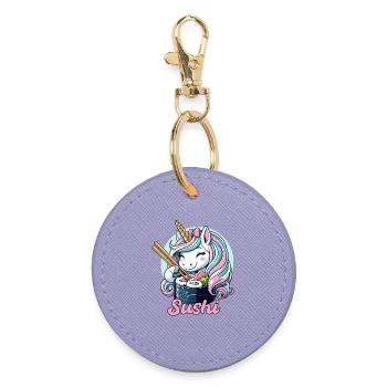Sushi Licorne Mignon Maki Cadeau - Porte-clés rond - lavande - Devant