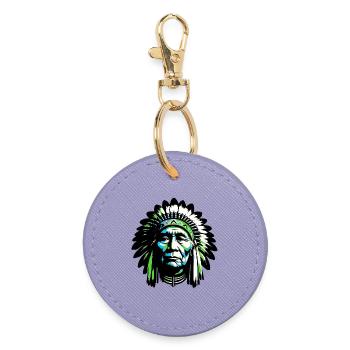 Amérindien Américain - Porte-clés rond - lavande - Devant