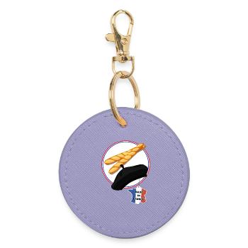 Made in France - Round Keyring - lavender - Front