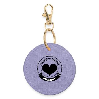 Meilleure Maman - Fête des Mères - Porte-clés rond - lavande - Devant