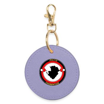 Picto-Charentais - Porte-clés rond - lavande - Devant