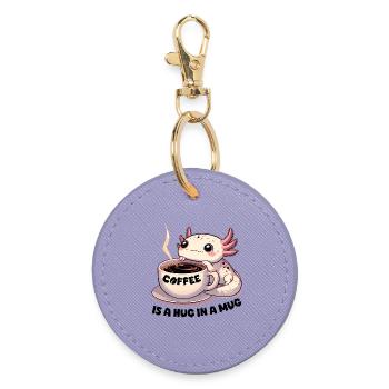 Axolotl Café Câlin Mug Cadeau - Porte-clés rond - lavande - Devant