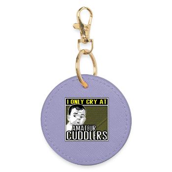 I Only Cry at Amateur Cuddlers - Runder Schlüsselanhänger - Lavendel - Vorne