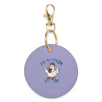 Humorous hen - Round Keyring - lavender - Front