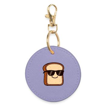 Cool bread with sunglasses - Round Keyring - lavender - Front