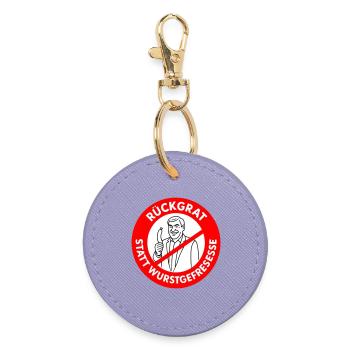 Colonne vertébrale au lieu de manger des saucisses ! COULEURS de bande dessinée - Porte-clés rond - lavande - Devant