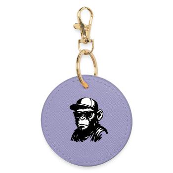 Conception de graffiti de singe urbain - Porte-clés rond - lavande - Devant