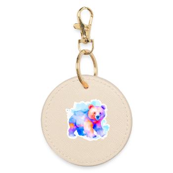 Little motley bear - Round Keyring - oyster - Front