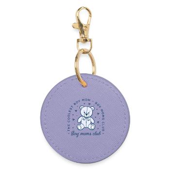 Club des mamans garçons, esthétique bleue mignonne - Porte-clés rond - lavande - Devant