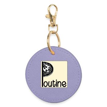 Poutine canadienne - Porte-clés rond - lavande - Devant