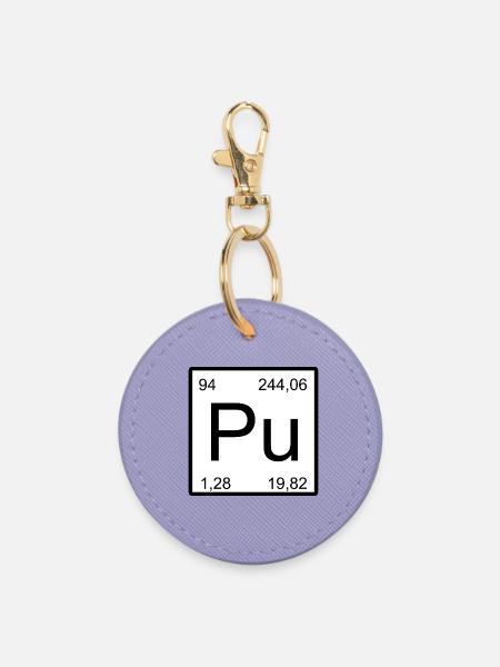 Pu Plutonium Element Design - Runder Schlüsselanhänger - Lavendel