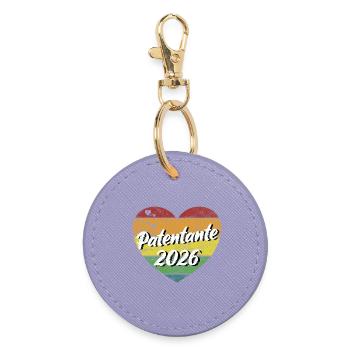 Godmother 2026 godmother retro vintage - Round Keyring - lavender - Front