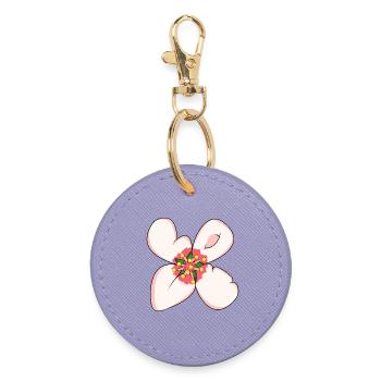 Love - Round Keyring - lavender - Front