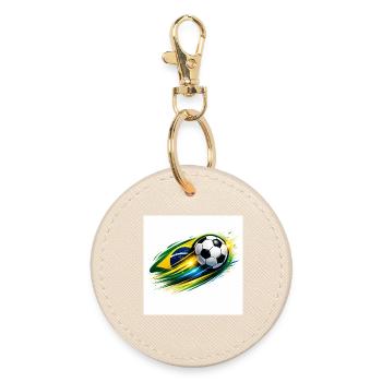 Tourbillon du football brésilien - Porte-clés rond - huître - Devant