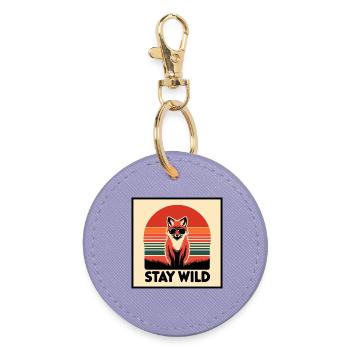 stay wild - Round Keyring - lavender - Front