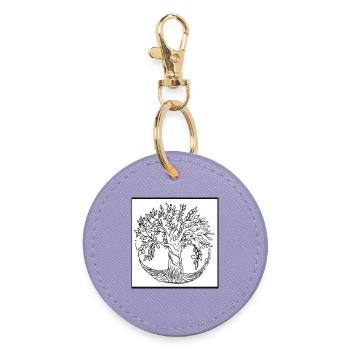 Arbre de vie - Porte-clés rond - lavande - Devant