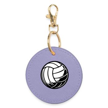 Volleyball Ball - Runder Schlüsselanhänger - Lavendel - Vorne