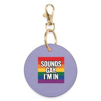 Ça a l’air gay, je suis dedans - T-shirt de la fierté - Porte-clés rond - lavande - Devant