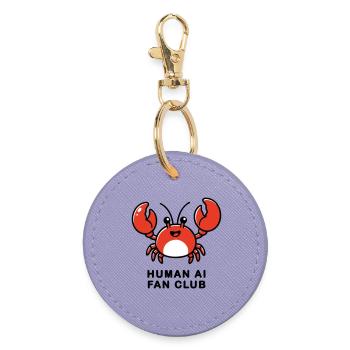 Human AI Fan Club - Runder Schlüsselanhänger - Lavendel - Vorne