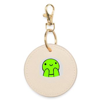 I'm So Proud Of You Heartily Encouraging Saying - Round Keyring - oyster - Front
