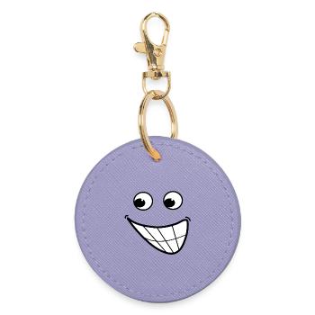 Cartoon smile - Round Keyring - lavender - Front