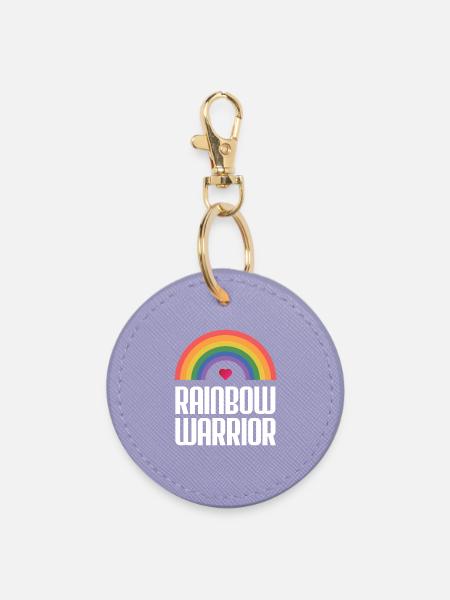 LGBTQ-Pride-Monat - Rainbow Warrior - Runder Schlüsselanhänger - Lavendel