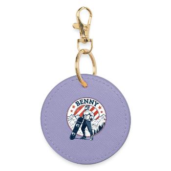 Benny, vintage look - Round Keyring - lavender - Front