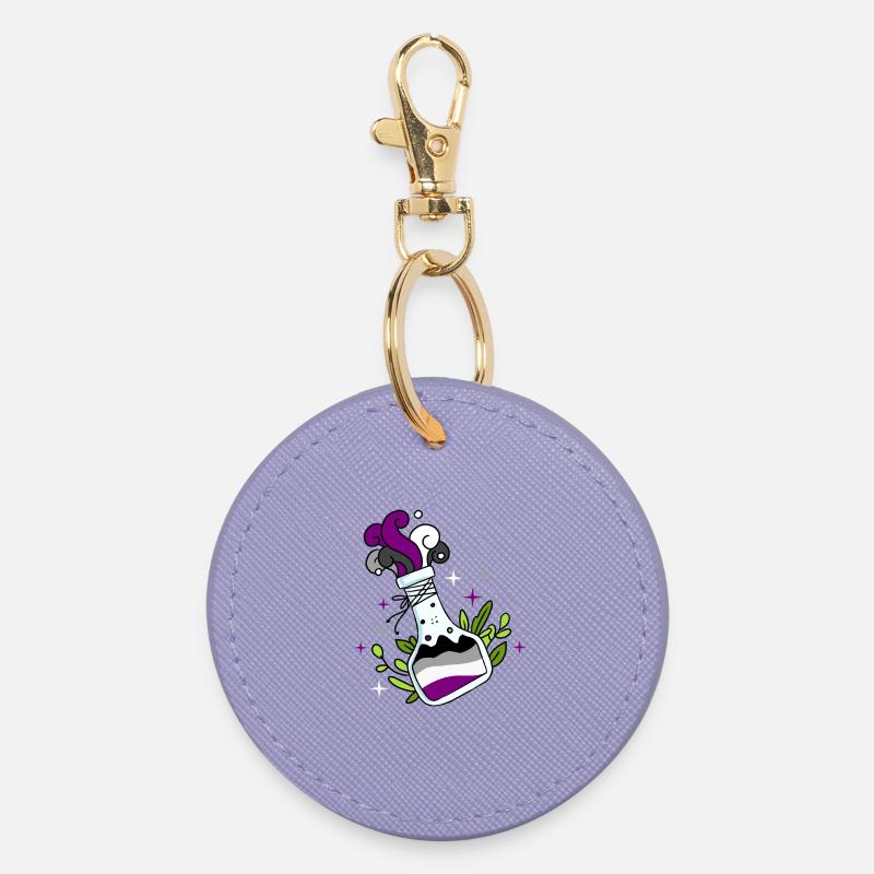 Fierté asexuée de potion - Porte-clés rond - lavande