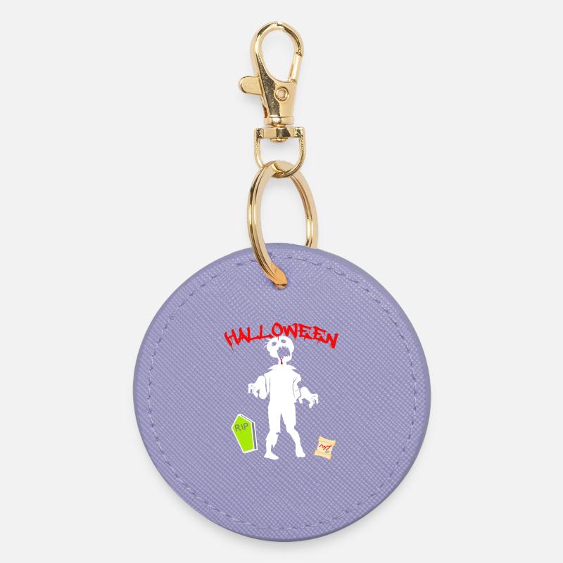 Halloween - Round Keyring - lavender