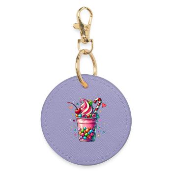 Plaisir des sens : Mug Candy Milkshake - Porte-clés rond - lavande - Devant