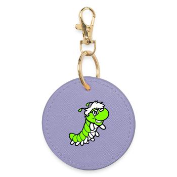 Nerd Chenille Geek Intelligent Ver Lunettes à monture d'écaille Intelligent - Porte-clés rond - lavande - Devant