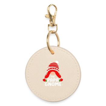 Gnome Father Grandfather - Round Keyring - oyster - Front