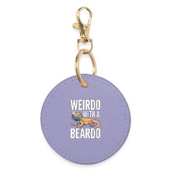 Un Drôle avec un Beardo - Porte-clés rond - lavande - Devant