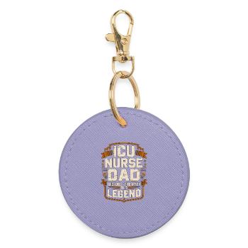ICU Nurse Dad The Idol The Myth The Intensive Care - Round Keyring - lavender - Front