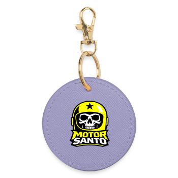 Motor Santo Skull Logo - Round Keyring - lavender - Front