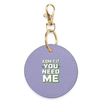 ER Nurse Admit It You Need Me Healthcare Worker - Runder Schlüsselanhänger - Lavendel - Vorne