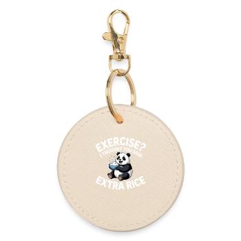 Blague sur le panda au riz - Porte-clés rond - huître - Devant