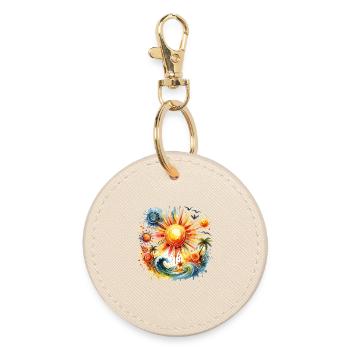 Sunfire Beach Harmony - Round Keyring - oyster - Front