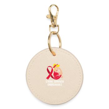 Stroke Stroke - Round Keyring - oyster - Front