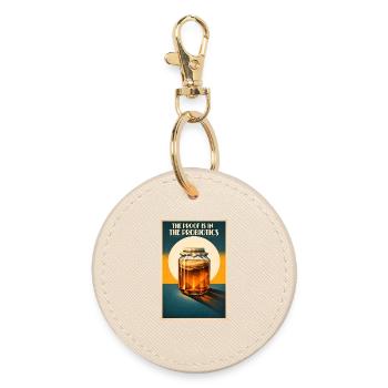 Proof of probiotics | Kombucha Humor - Round Keyring - oyster - Front